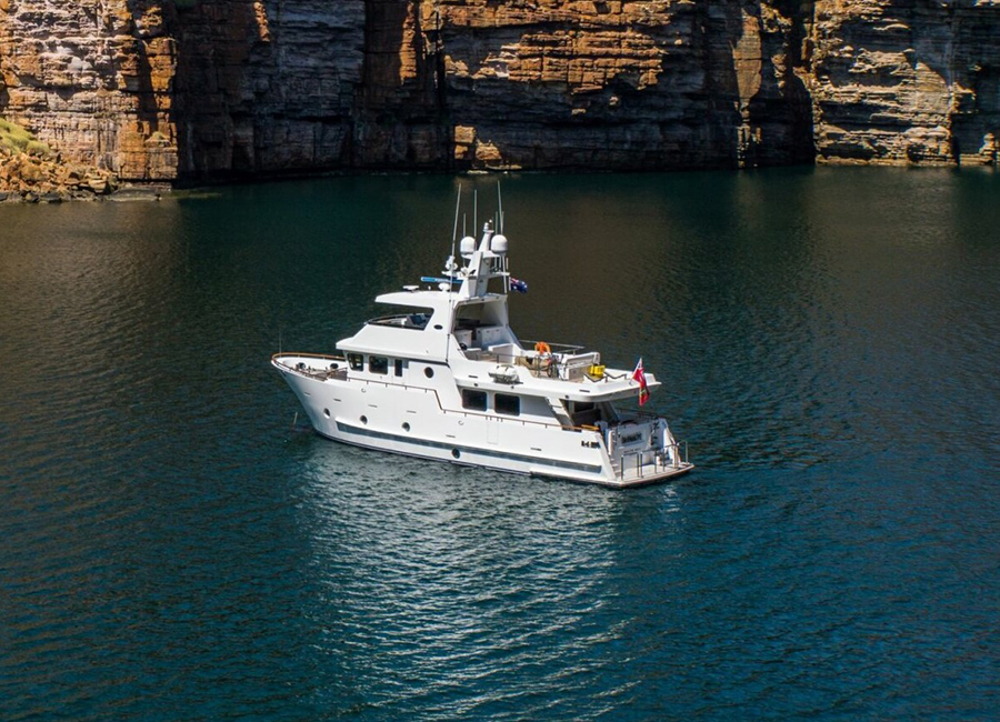 Bering yacht at anchor